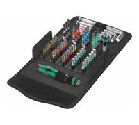 Wera 05057460001 Bit-Set Tournevis Porte-Embout ‚Kraftform Kompakt 100‘, 52 Pièces, Multicolore Taille Unique