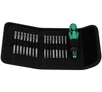 Wera Kraftform Kompakt 60 05051042001 Jeu dembouts 17 pièces vis à fente, cruciforme Phillips, vis Pozidriv, Tamper Resistant TORX® Profil, carré intérieur
