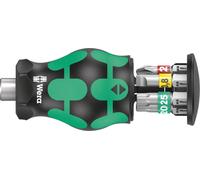 Wera Kraftform Kompakt Stubby Magazin 1 05008873001 Jeu d'embouts 7 pièces cruciforme Phillips, vis à fente, TORX avec