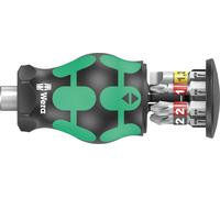 Wera Kraftform Kompakt Stubby Magazin 2 05008874001 Jeu d'embouts vis à fente, vis Pozidriv, cruciforme Phillips avec porte-embout