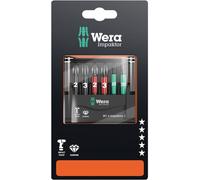 Wera Mini-Check IMP DC 50 mm PH/PZ/TX 05073890001 Jeu dembouts 6 pièces cruciforme Phillips, vis Pozidriv, TORX® intérieur technologie Impactor