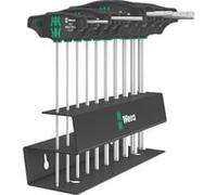 Wera Set de tournevis 454/10 HF impérial - 2 tournevis à manche transversal + support, 10 pièces
