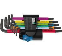Wera Clés mâles coudées TORX® Multicolour HF - fonction de retenue - 9 pièces T8–T40