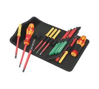 Wera 05006611001 VDE Tournevis porte-embouts 17 pièces cruciforme Phillips, vis Pozidriv, TORX, vis à fente