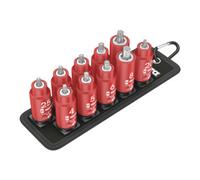 Wera Wera Belt B VDE 1 Zyklop Jeu de douilles à embout TX/à six pans creux avec fonction de retenue, entraînement 3/8 pouces, 10 pièces Quantité:1