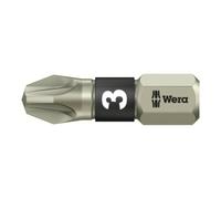 Wera WERA Embout Pozidriv, 1/4″ Acier inoxydable «Stainless» 3/25 mm Quantité:1