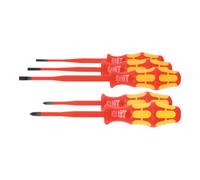 Wera Wera Jeu de 5 tournevis d'électricien pour visà fente et Phillips, 100% isolés, Nombre de tournevis: 3/2 Quantité:1