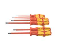 Wera Wera Jeu de 6 tournevis d'électricien pour visà fente et Pozidriv, 100% isolés, Nombre de tournevis: 4/2 Quantité:1