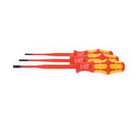 Wera Wera Jeu de tournevis d'électricien pour visà fente, avec manche Kraftform 100% isolé, Nombre de tournevis: 3 Quantité:1