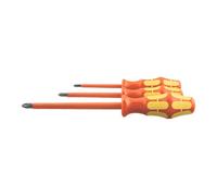Wera Wera Jeu de tournevis pour Pozidriv, avec manche Kraftform 100% isolés, Nombre de tournevis: 3 Quantité:1