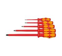 Wera Wera Jeu de tournevis pour Pozidriv, avec manche Kraftform 100% isolés, Nombre de tournevis: 5 Quantité:1