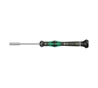 Wera Tournevis électronicien à douille 2069 05118120001 – 4,0 mm x 60 mm – Noir/vert