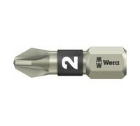 Wera Wera Pozidriv Bit, L25 mm, entraînement 1/4", acier inoxydable Quantité:10
