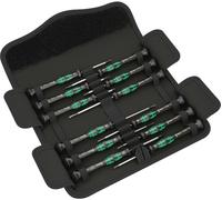 Wera Wera Werk pour lélectronique et la mécanique de précision Jeu de tournevis 12 pièces vis à fente, cruciforme Phillips, TORX® intérieur, 6 pans intérieurs