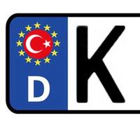 Werbetechnik Sotirios Papoutsis 2X Sticker pour Plaque d'immatriculation Turquie (env.2 cm)
