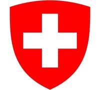 Werbetechnik Sotirios Papoutsis autocollant pour voiture SUISSE - BLASON Coat of Arms Car Sticker Switzerland (env. 11x11 cm)