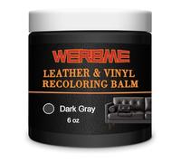 WERBME Baume Rénovateur Cuir & Vinyle Gris Foncé pour Meubles, Canapés, Sièges Auto & Intérieur de Voiture, ravive Le Cuir décoloré, usé, rayé et craquelé