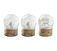 WeRChristmas Décoration 65 mm Flocon de Neige Cerf Pingouin Boule Décoration de Noël, Lot de 3, Multicolore