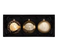 WeRChristmas Lot de 3 Boules de Noël en Verre