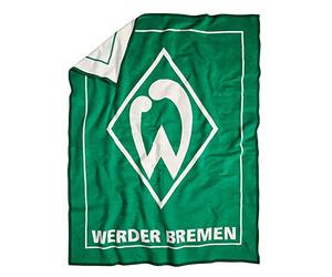 Werder Bremen SV Couverture en velours Motif losanges Env. 150 x 200 cm