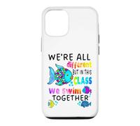 We're All Different But in This Class We Swim Teacher Noir Coque pour iPhone 12/12 Pro