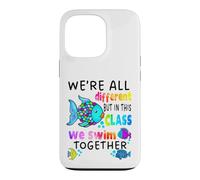 We're All Different But in This Class We Swim Teacher Noir Coque pour iPhone 13 Pro