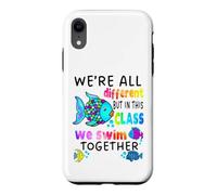 We're All Different But in This Class We Swim Teacher Noir Coque pour iPhone XR