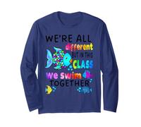 We're All Different But in This Class We Swim Teacher Noir Manche Longue