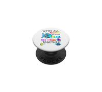 We're All Different But in This Class We Swim Teacher Noir PopSockets PopGrip Adhésif