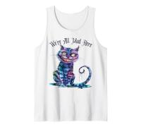 We're All Mad Here Cheshire Cat Alice Wonderland Book Boys Débardeur
