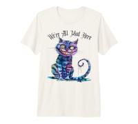 We're All Mad Here Cheshire Cat Alice Wonderland Book Boys T-Shirt Haut de Gamme