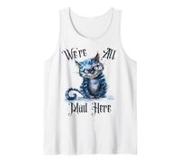 We're All Mad Here Cheshire Cat Alice Wonderland Book Kids Débardeur