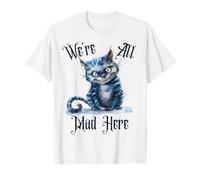 We're All Mad Here Cheshire Cat Alice Wonderland Book Kids T-Shirt