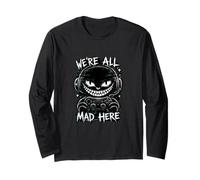 We're All Mad Here Gamer Cheshire Cat Glitch Design Manche Longue