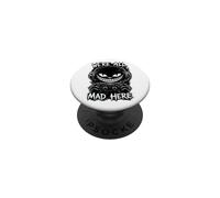 We're All Mad Here Gamer Cheshire Cat Glitch Design PopSockets PopGrip Adhésif