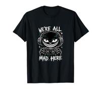 We're All Mad Here Gamer Cheshire Cat Glitch Design T-Shirt