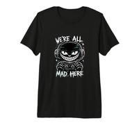 We're All Mad Here Gamer Cheshire Cat Glitch Design T-Shirt Haut de Gamme