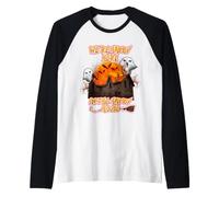 We're Happy Here in The Happy House Halloween Costume Moon Manche Raglan