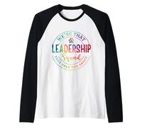 We're That Leadership Squad - Colorful Tie-Dye Teacher Manche Raglan
