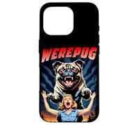 Werepug - Rétro Vintage B-Movie 80's Horror Werewolf Dog Carlin Coque pour iPhone 16 Pro
