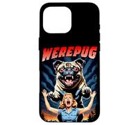 Werepug - Rétro Vintage B-Movie 80's Horror Werewolf Dog Carlin Coque pour iPhone 16 Pro Max