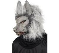 De L'Adulte Latex Gris Loup-Garou Masque Accessoire Déguisement Halloween
