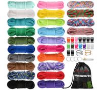 WEREWOLVES 550 Paracord Type III - Paracord Survival Kit - Parachute Cord - DIY Kit Outdoor Survival Rope - Great Gift (Colorful, 24 Couleurs)