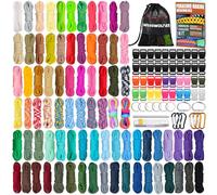 WEREWOLVES Kit de bricolage en paracorde 550 avec instructions (français non garanti) - 80 couleurs - Cordes multifonctions de 3 m et accessoires complets pour la fabrication de bracelets, cordons