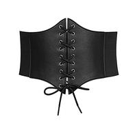 Werforu Ceinture à lacets Waspie, pour femmes, élastique, corset pour la fête d’Halloween