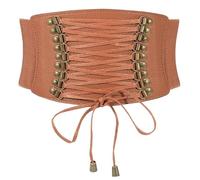 WERFORU Ceinture élastique large pour femme - Vintage - Stretch - Pour robe, C-marron, Länge 93cm( für Taille Größe 89-99cm)