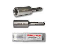WERHE® 16,5x25x100 Pilote de piquet de terre professionnel pour l'enfichage de la prise de terre profonde Mise à la terre Prise de terre - Jack Hammer Picket Poteau Driver SDS Plus