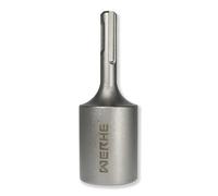 WERHE enfonce-piquet de terre SDS-Plus diamètre intérieur 25,5 mm - Acier robuste pour prises de terre profondes et piquets de terre - Compatible avec les marteaux perforateurs SDS-Plus