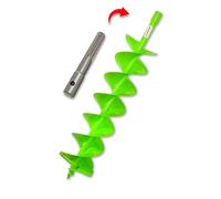 WERHE Foret de terre 180 mm avec adaptateur SDS Max - Foret de piquet de puits robuste à double hélice - Pointe de forage précise pour perceuses