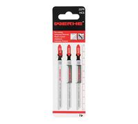 WERHE® Lames de scie sauteuse pour le bois 2379 - pour une coupe précise dans les panneaux stratifiés et les panneaux d'agglomérés - Lames de scie sauteuse pour bois avec queue en T